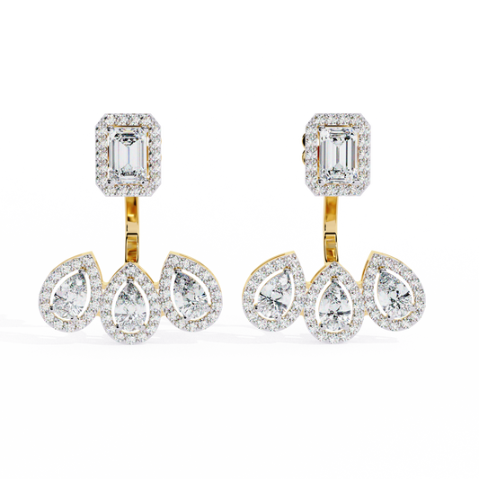 Regal Cascade Diamond Earrings