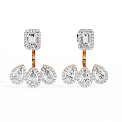 Regal Cascade Diamond Earrings