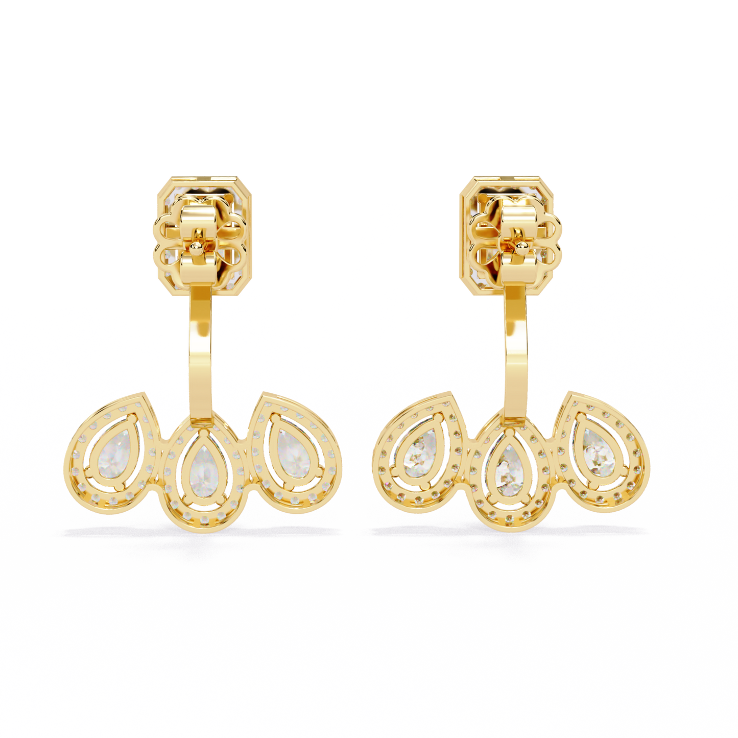 regal cascade diamond earrings