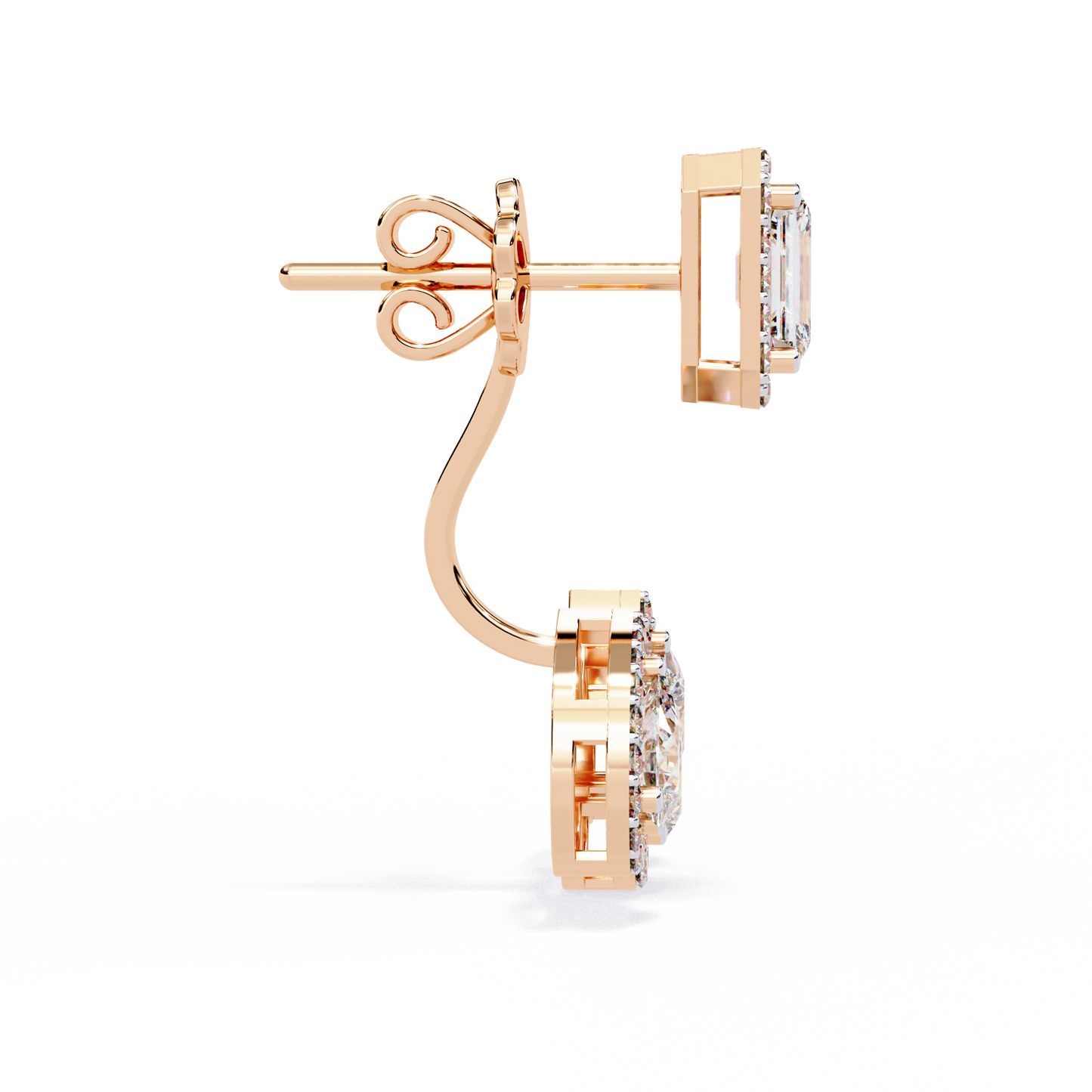 regal cascade diamond earrings