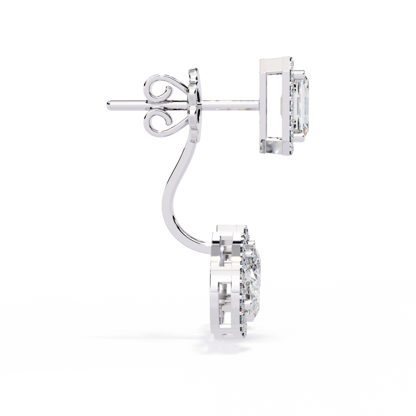 regal cascade diamond earrings