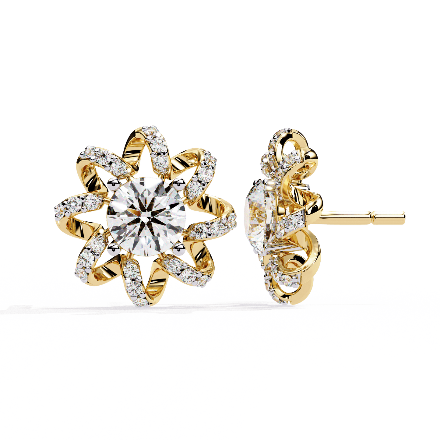 luxe radiance diamond earrings - espira fine gems