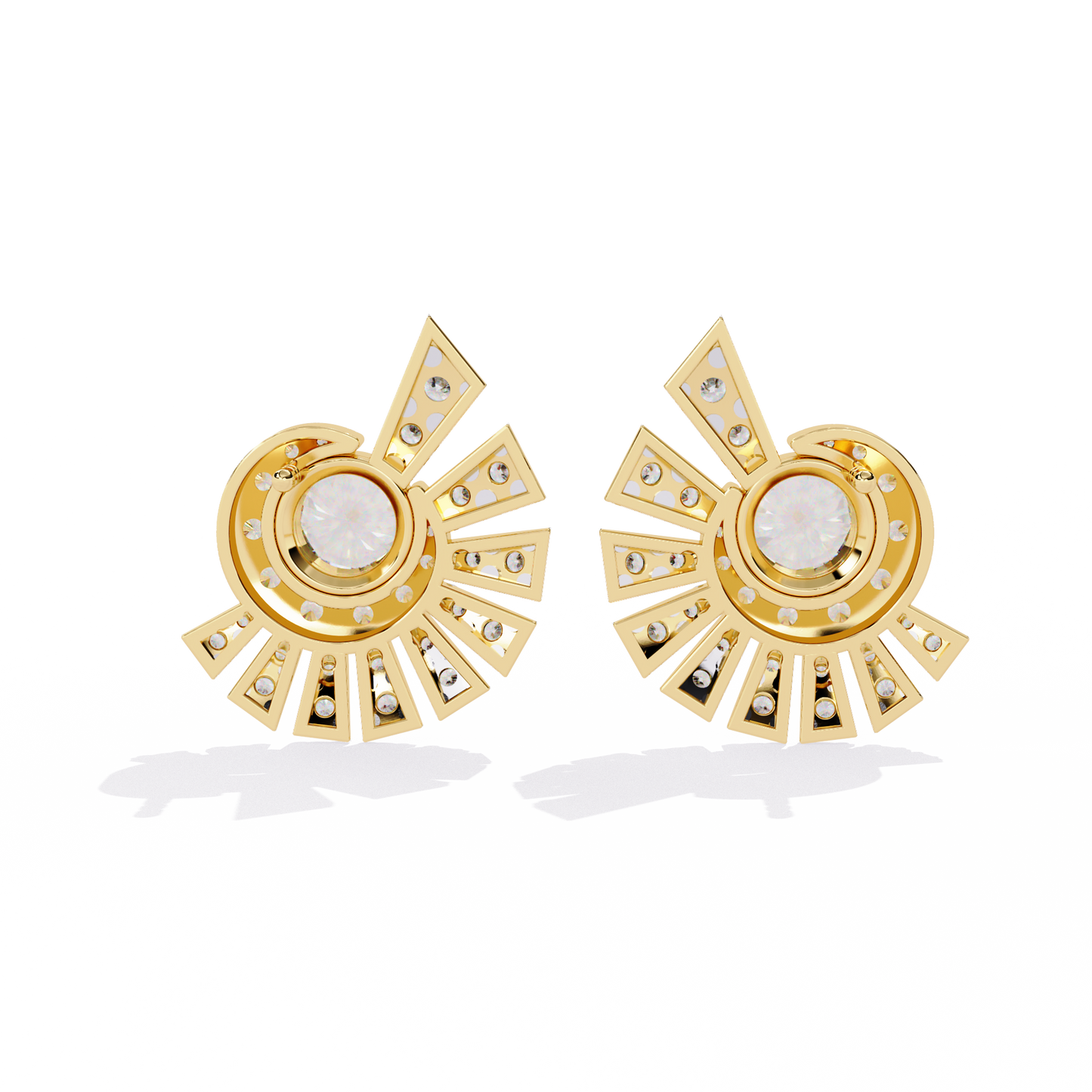 starbeam arc diamond earrings - espira fine gems