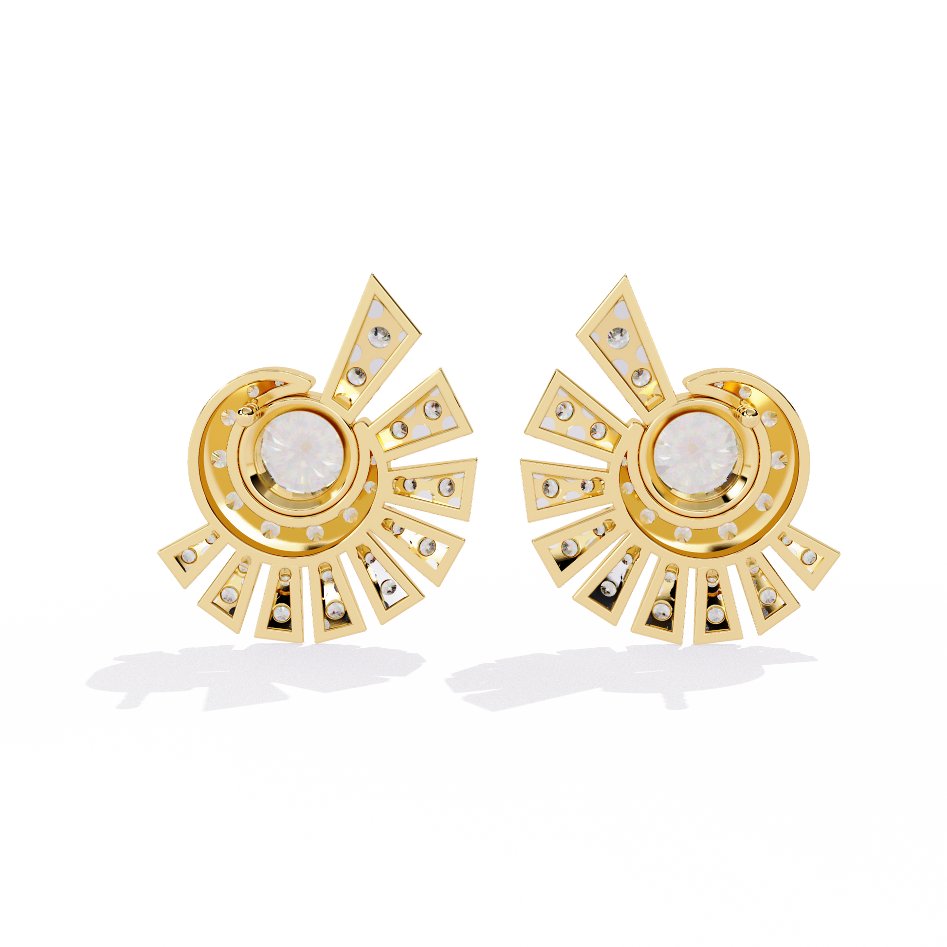 Starbeam Arc Diamond Earrings - Espira Fine Gems