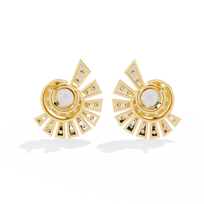 Starbeam Arc Diamond Earrings - Espira Fine Gems