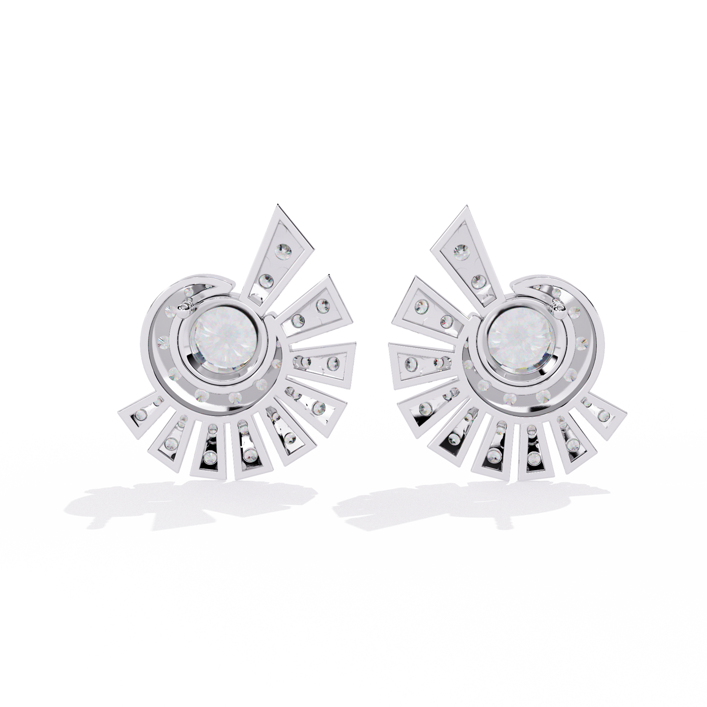 starbeam arc diamond earrings - espira fine gems