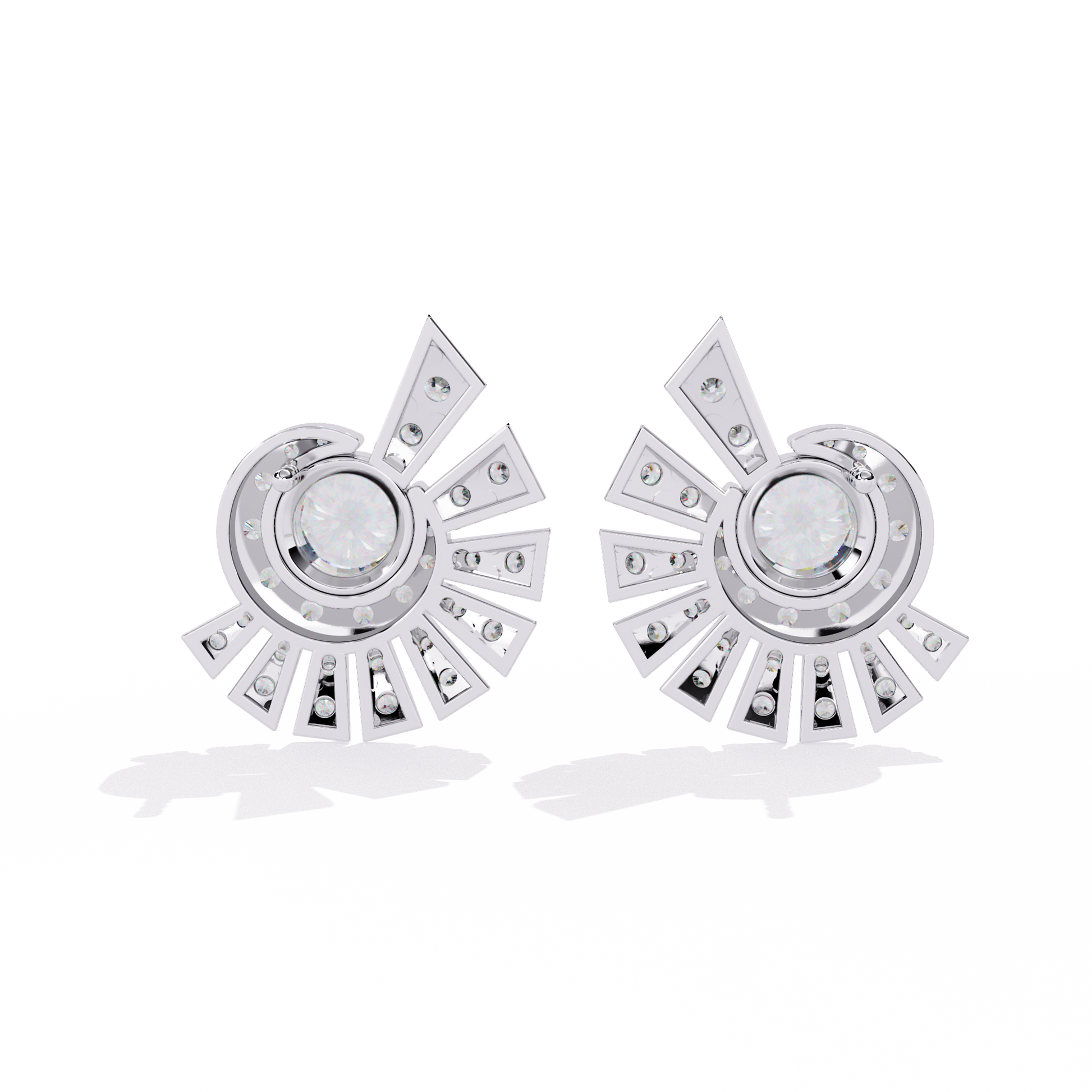 Starbeam Arc Diamond Earrings - Espira Fine Gems