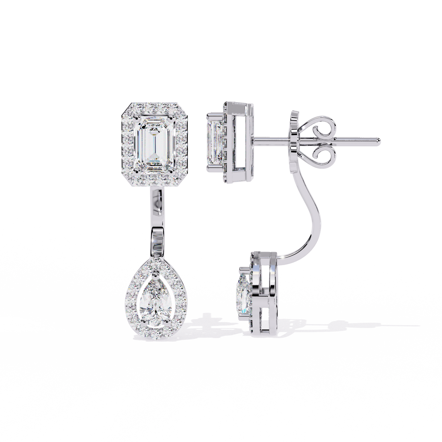 twined affection diamond earrings - espira fine gems