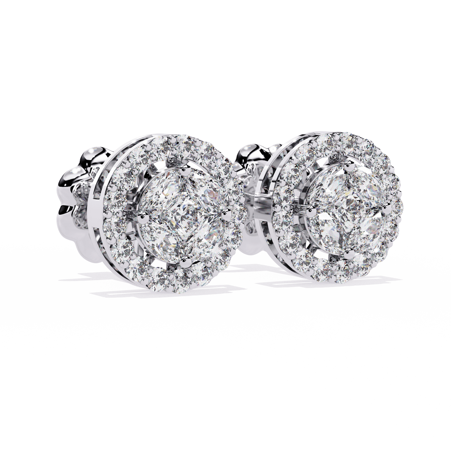 lustre curve diamond earrings - espira fine gems