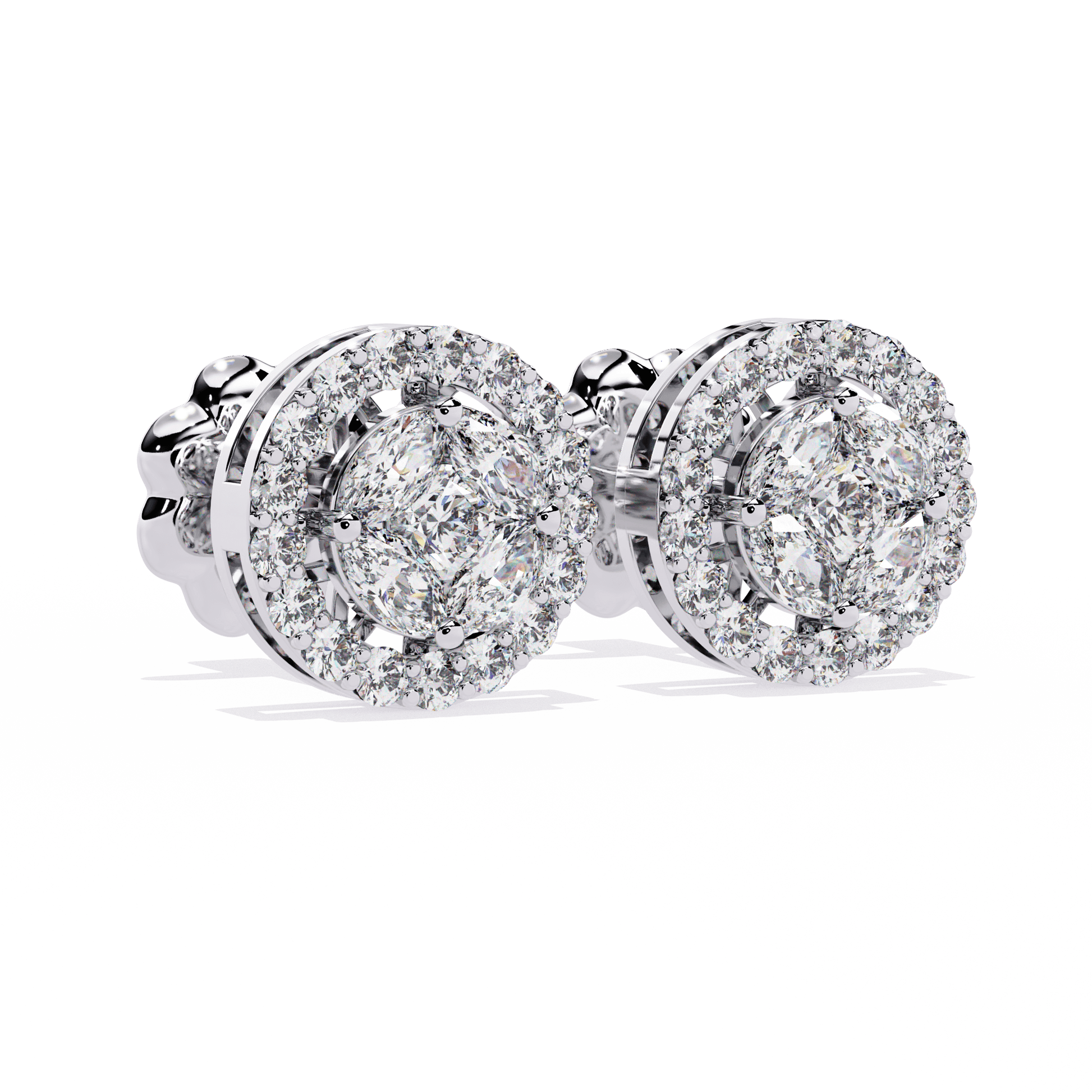 Lustre Curve Diamond Earrings - Espira Fine Gems