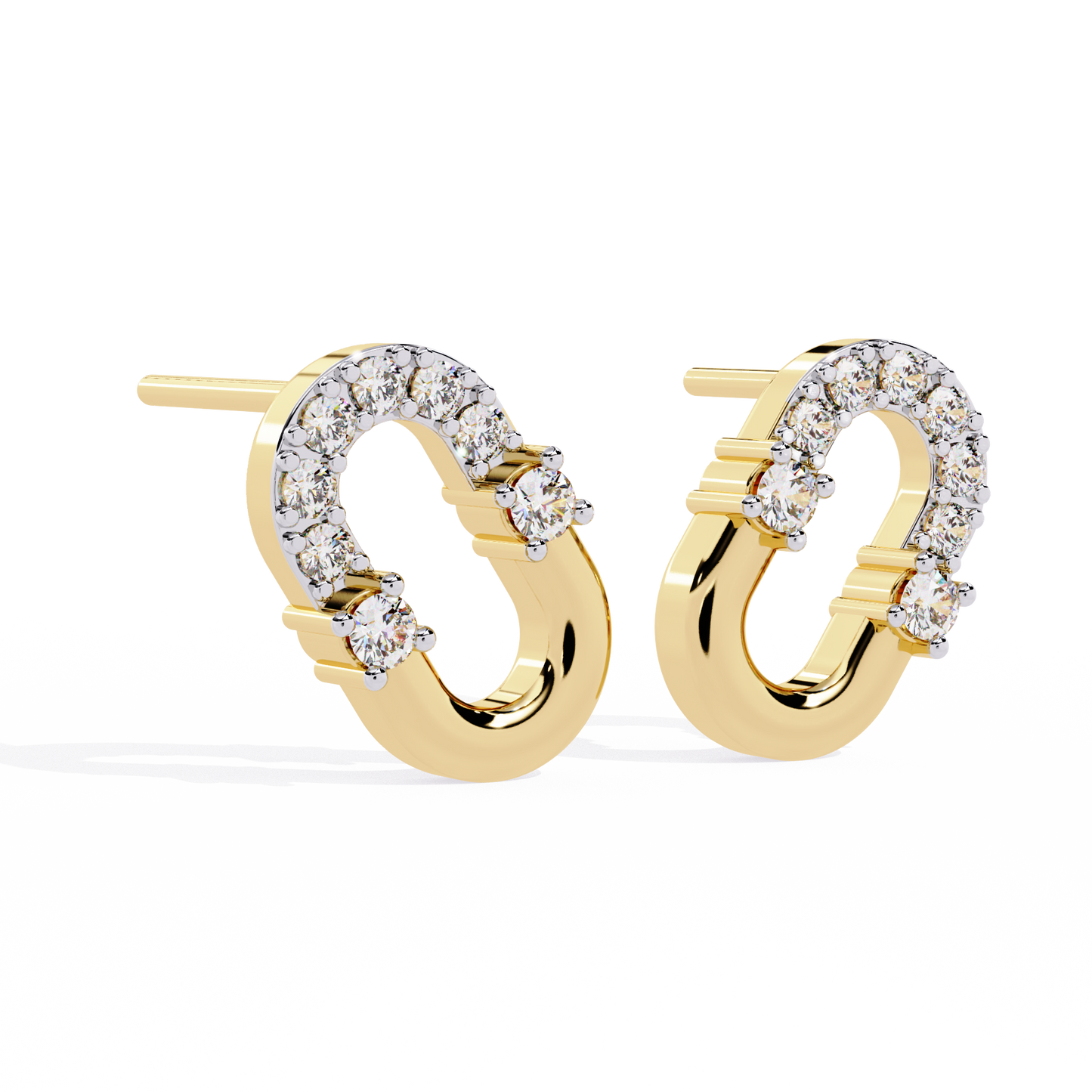 radiant magnetica diamond earrings - espira fine gems