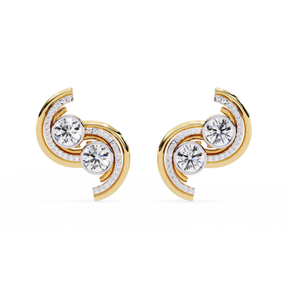 Serene Arc Diamond Earrings - Espira Fine Gems