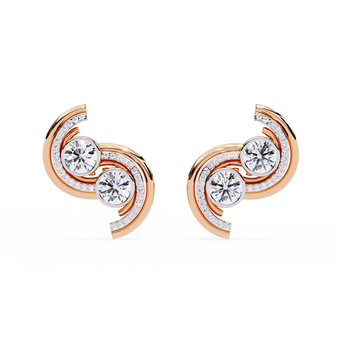 serene arc diamond earrings - espira fine gems