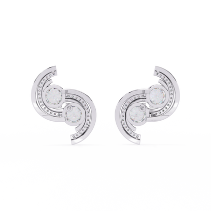 Serene Arc Diamond Earrings - Espira Fine Gems