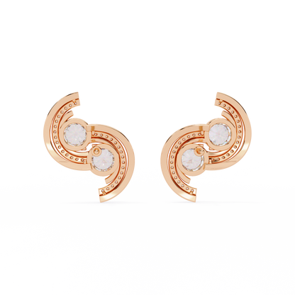 Serene Arc Diamond Earrings - Espira Fine Gems