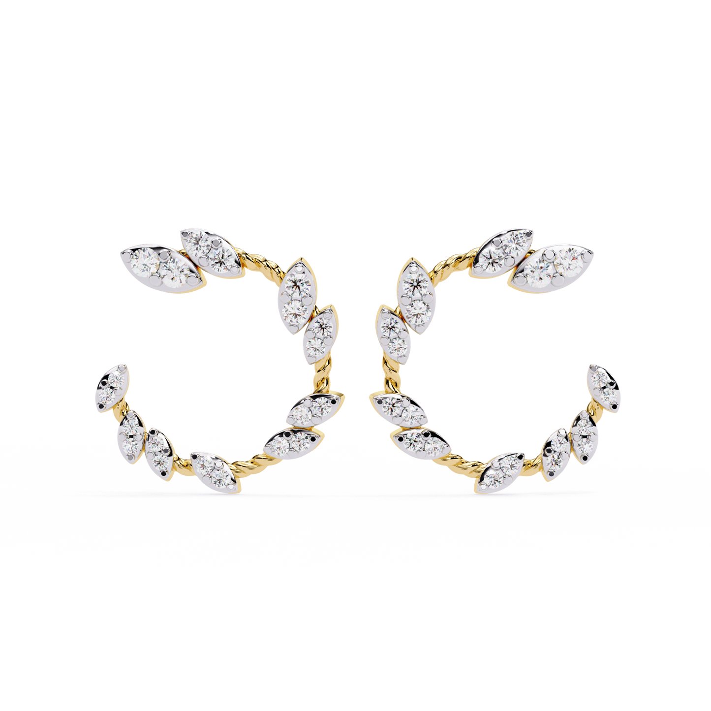 auric love diamond earrings