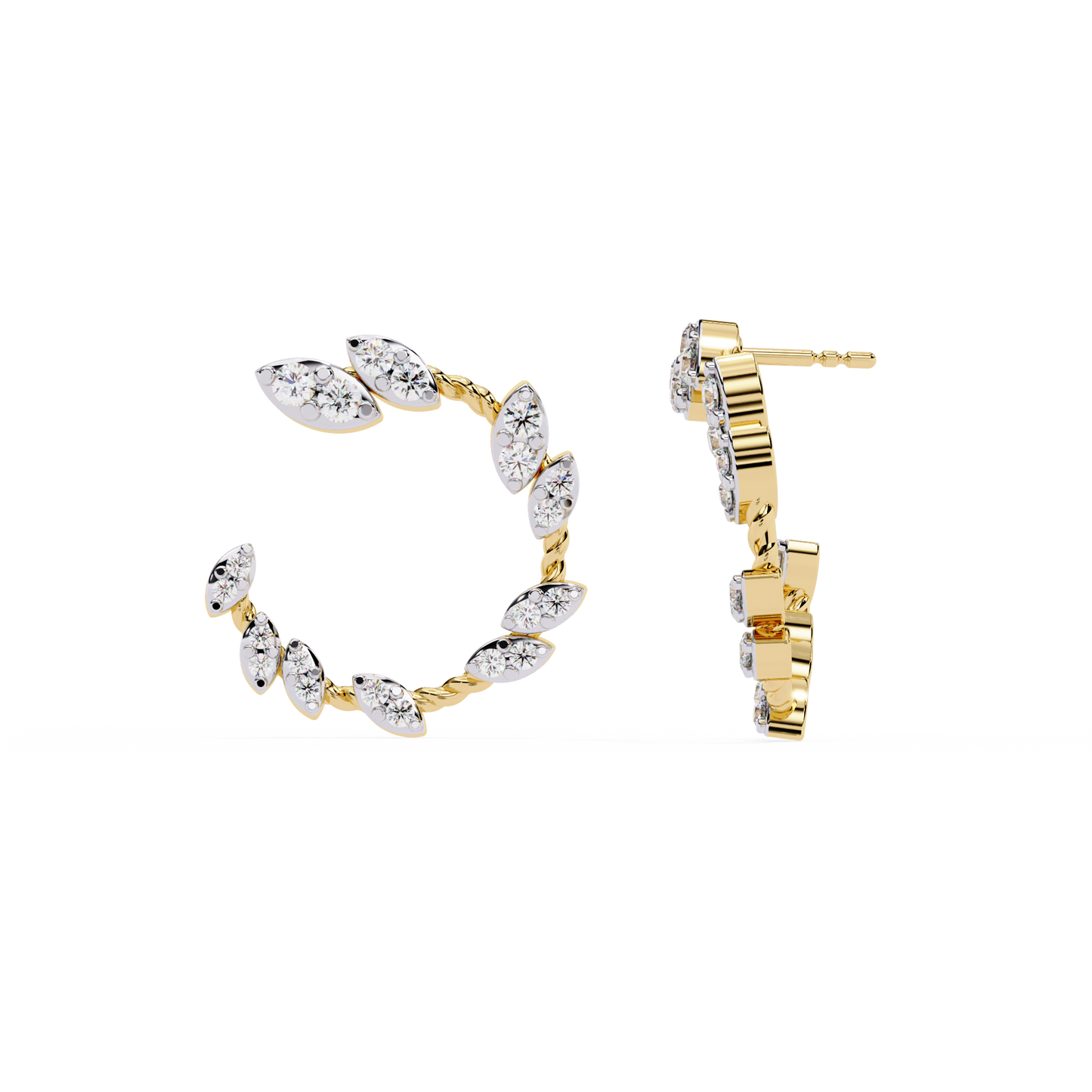 auric love diamond earrings