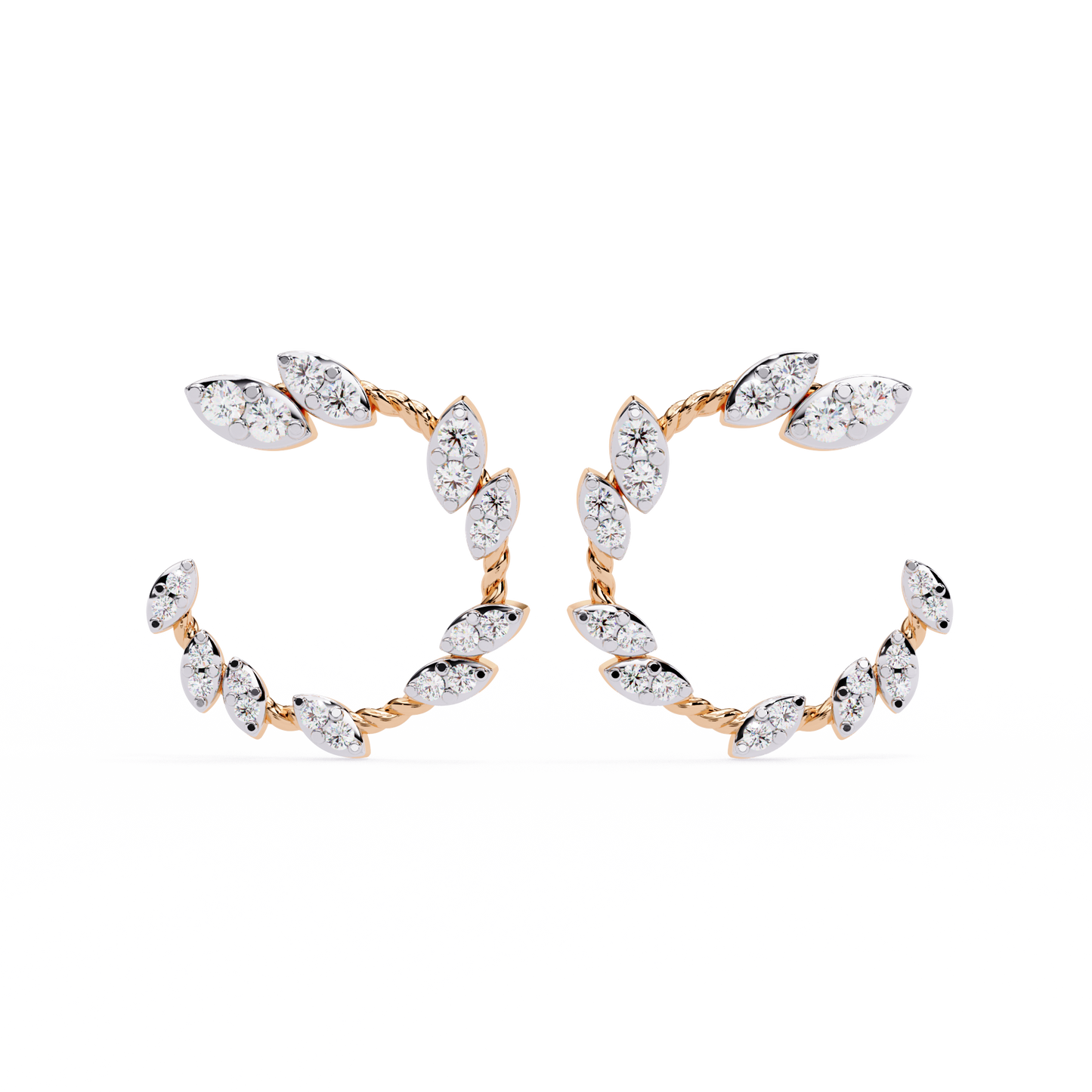 auric love diamond earrings
