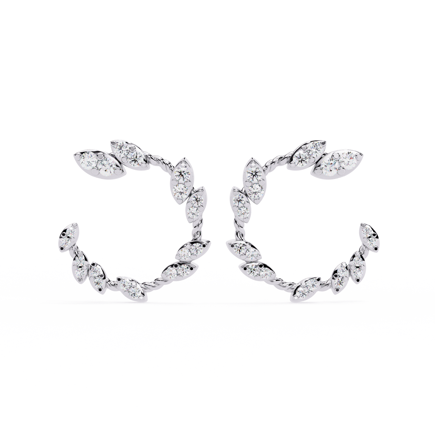 auric love diamond earrings