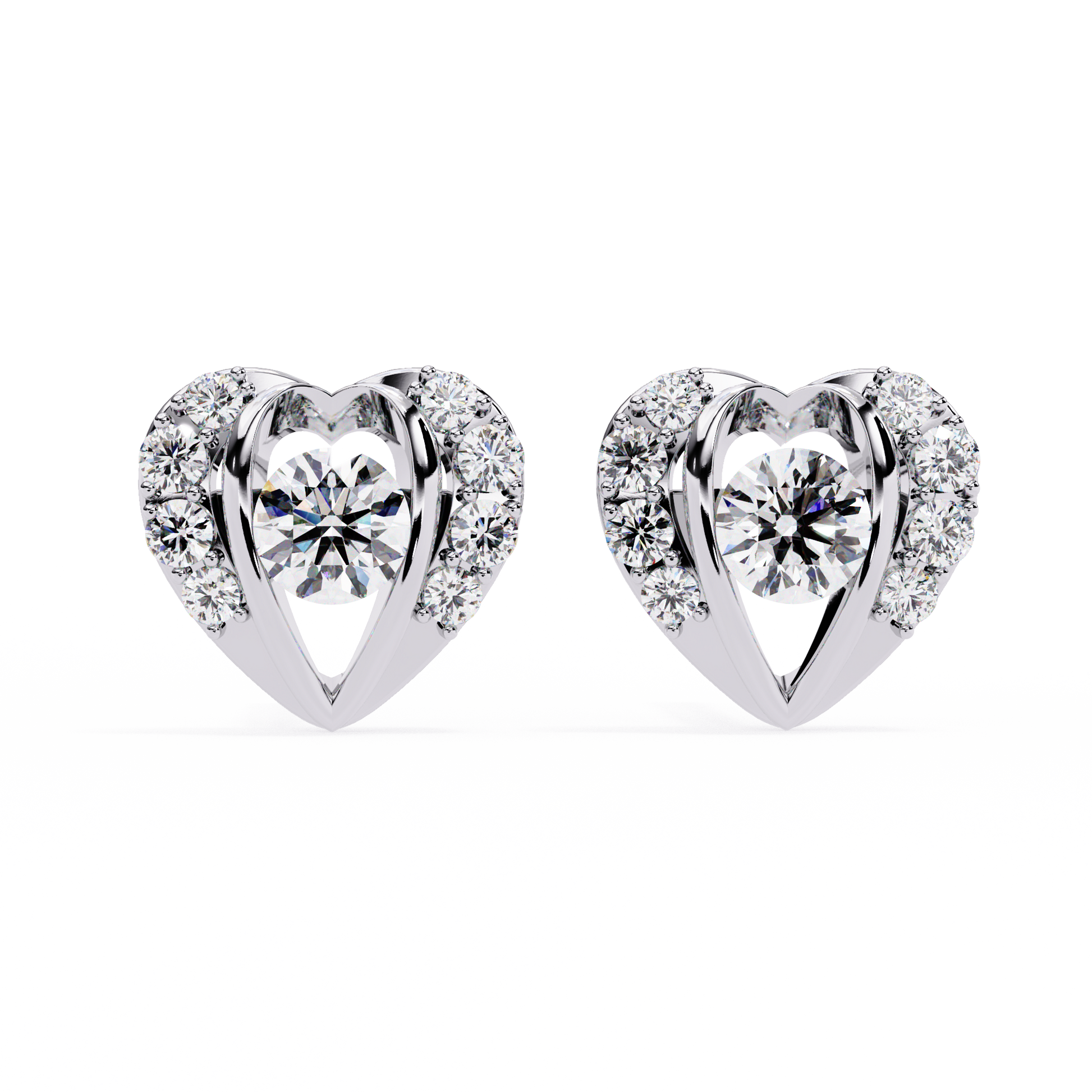 Lustrous Love Diamond Earrings - Espira Fine Gems