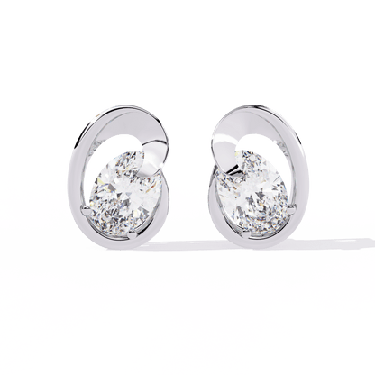 Cosmic Curve Diamond Earrings - Espira Fine Gems