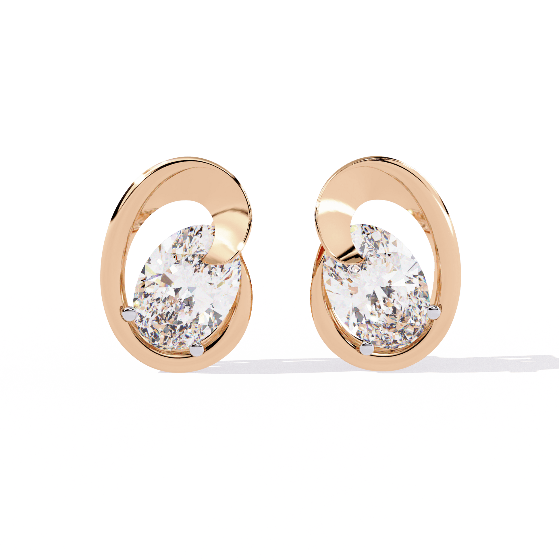 Cosmic Curve Diamond Earrings - Espira Fine Gems