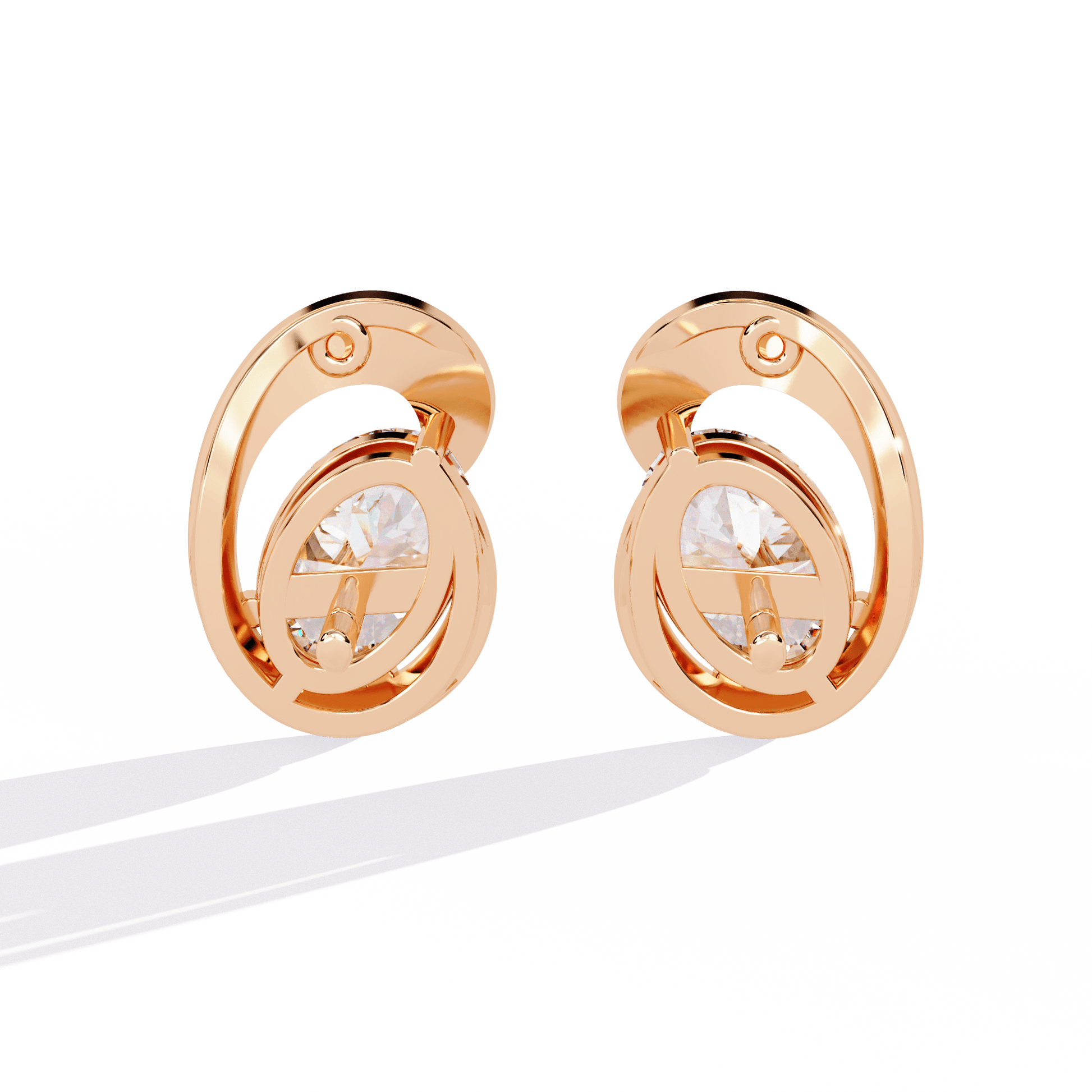 Cosmic Curve Diamond Earrings - Espira Fine Gems