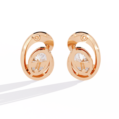 Cosmic Curve Diamond Earrings - Espira Fine Gems