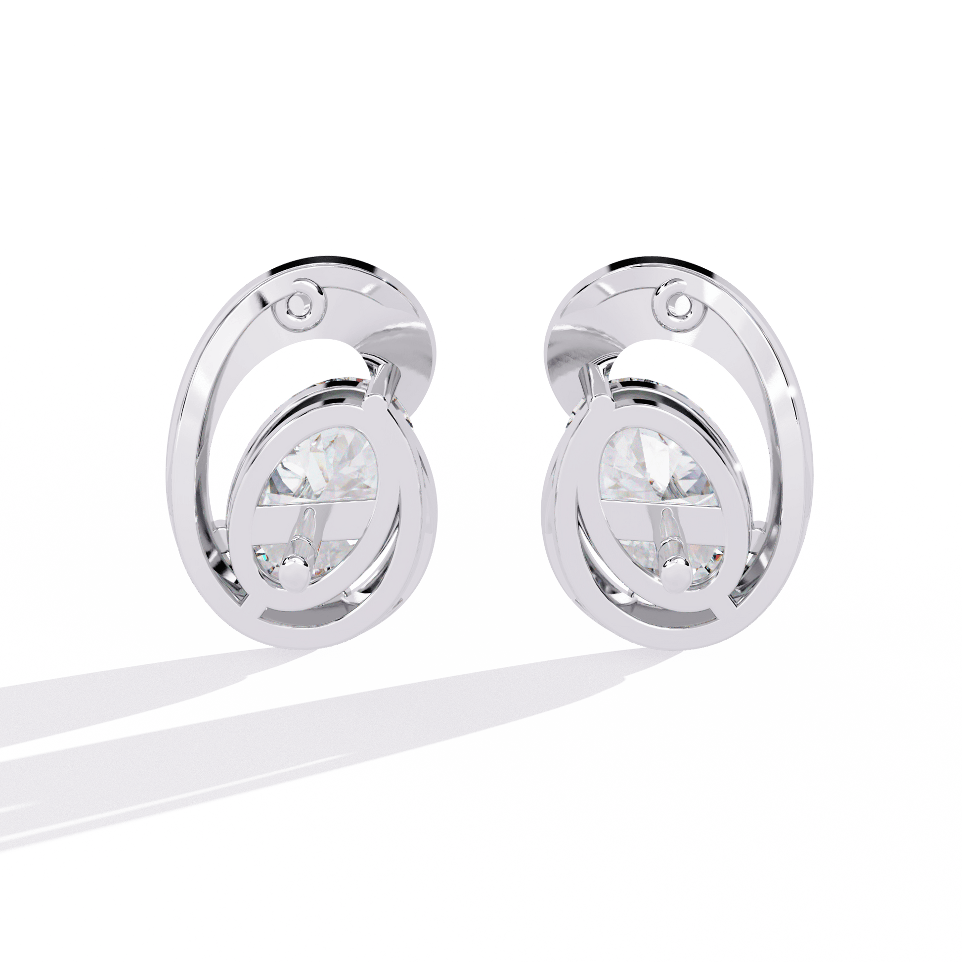 Cosmic Curve Diamond Earrings - Espira Fine Gems