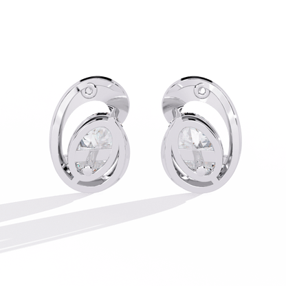 Cosmic Curve Diamond Earrings - Espira Fine Gems