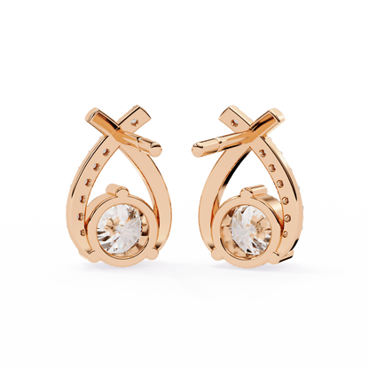 Lustrous Crescent Diamond Earrings - Espira Fine Gems