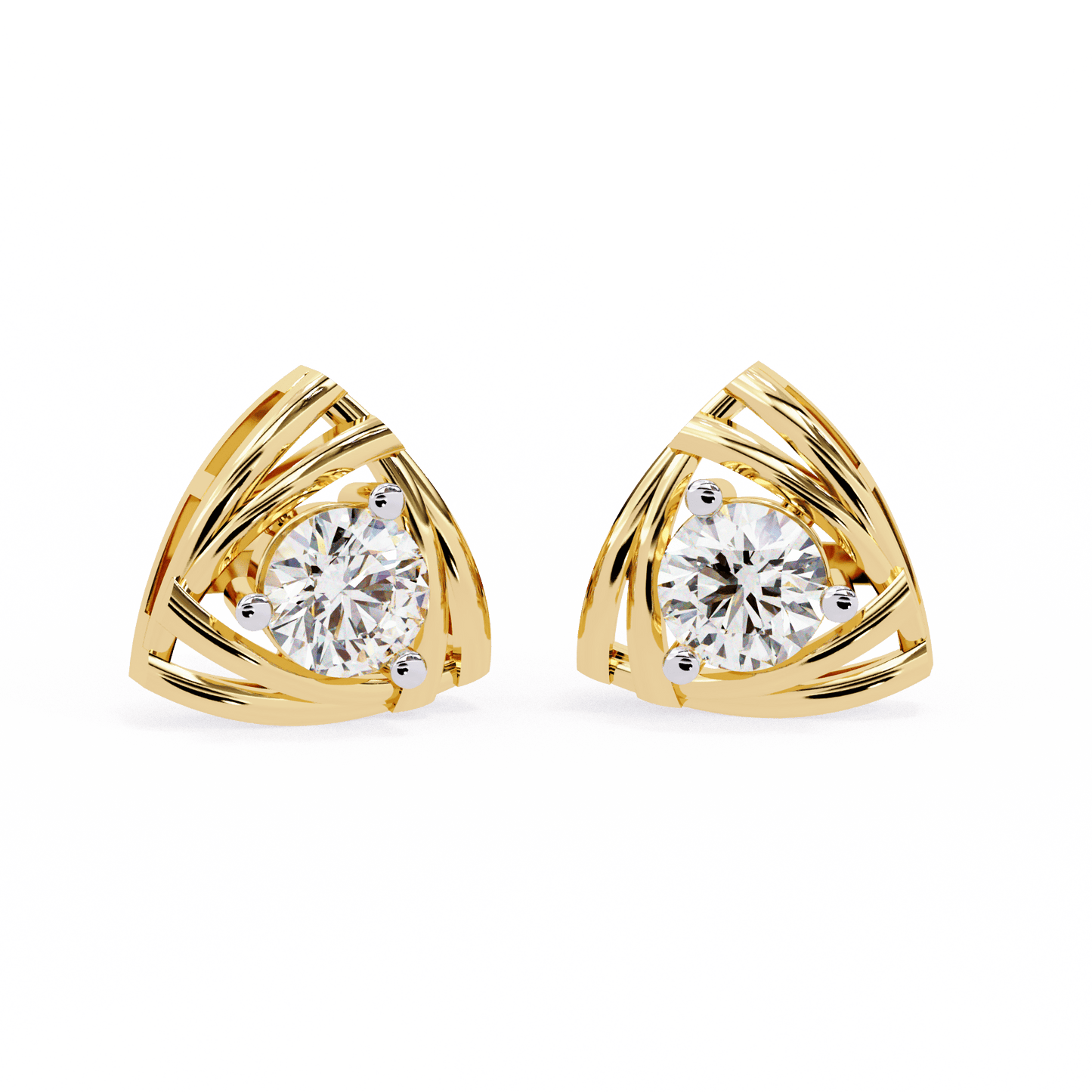 aurora triad diamond earrings - espira fine gems