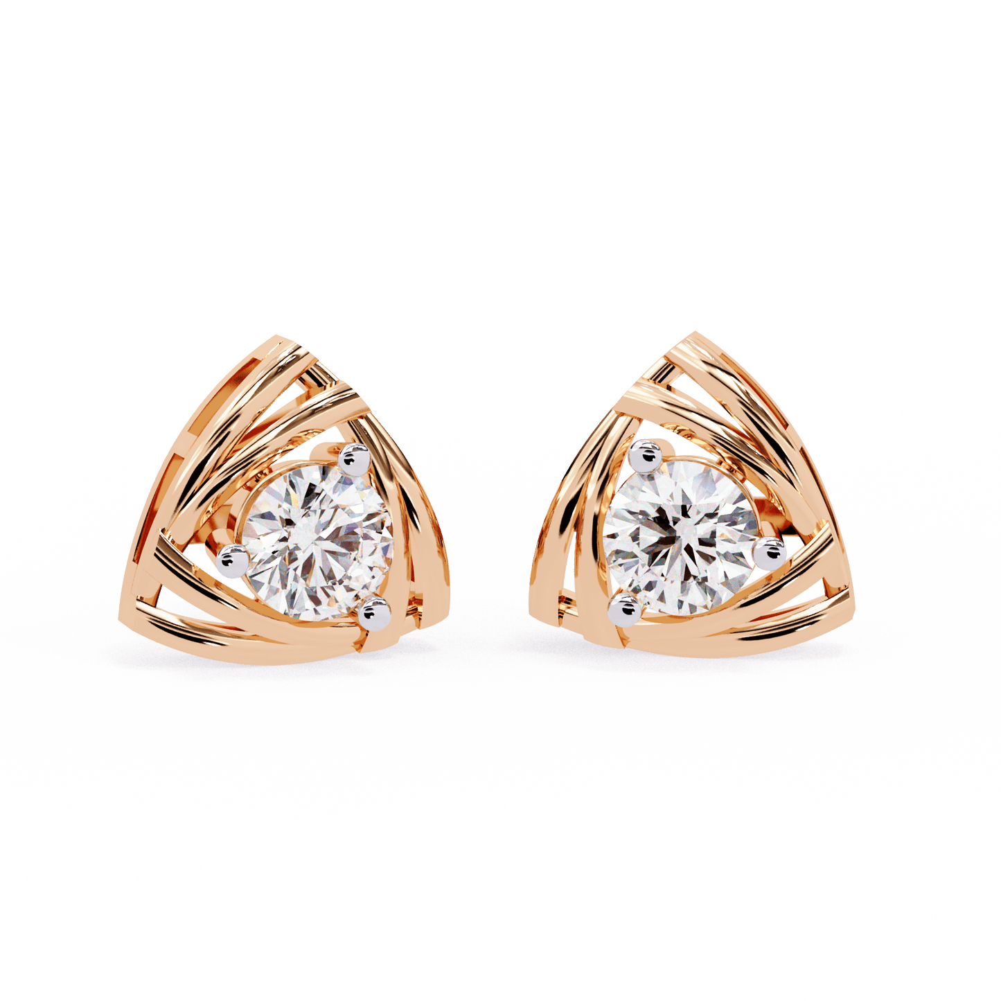 aurora triad diamond earrings - espira fine gems