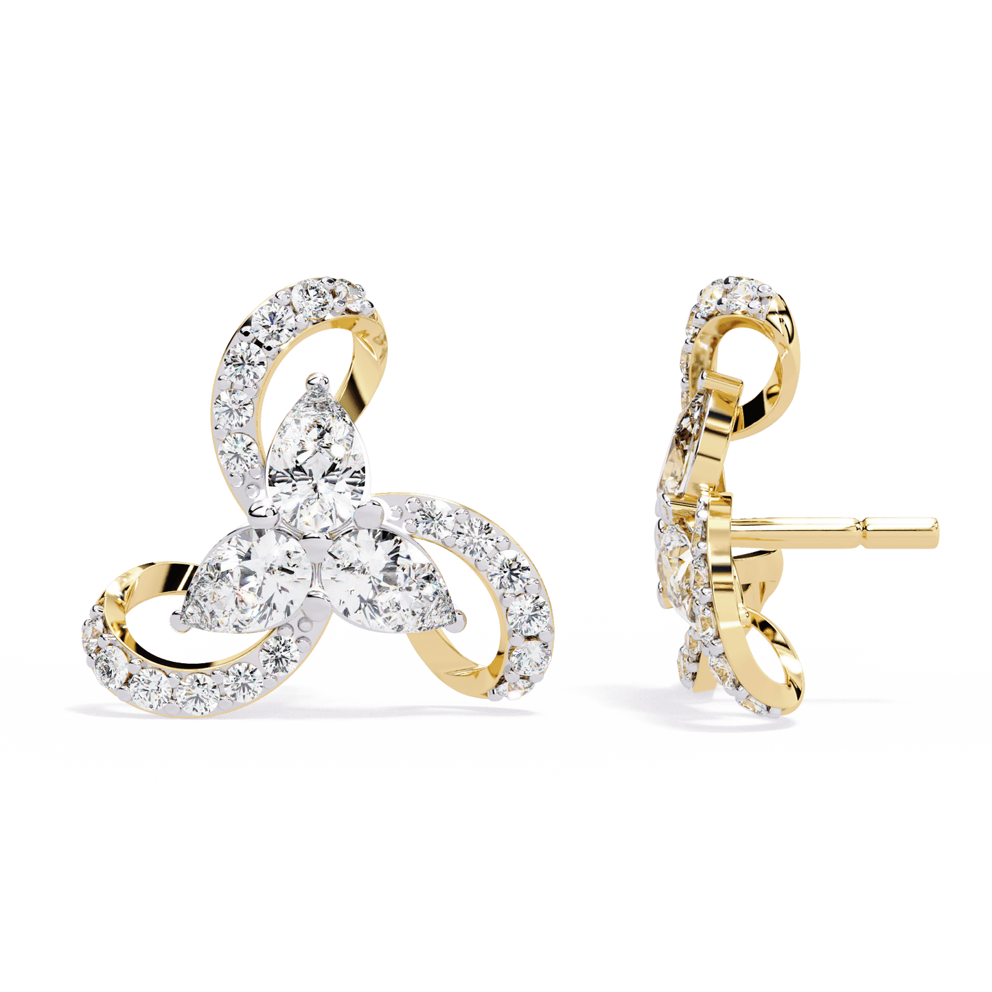 orchid gleam diamond earrings - espira fine gems