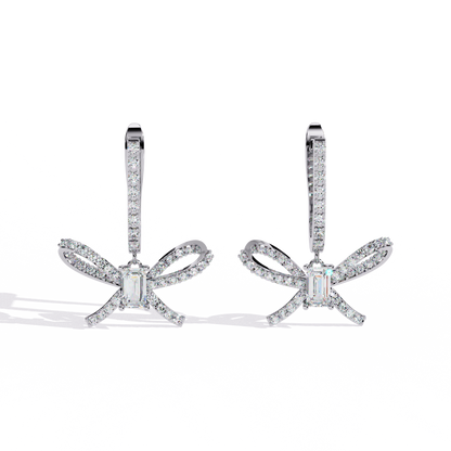 Bella Bow Diamond Drop Earrings