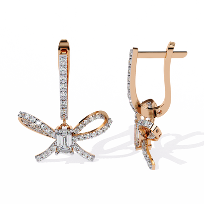 Bella Bow Diamond Drop Earrings