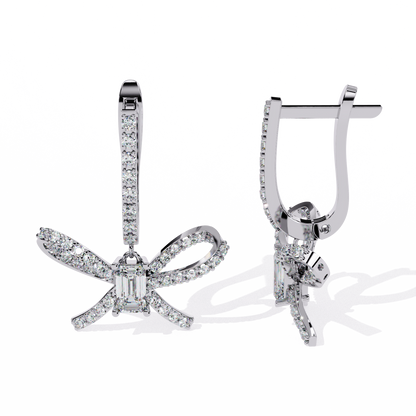 Bella Bow Diamond Drop Earrings