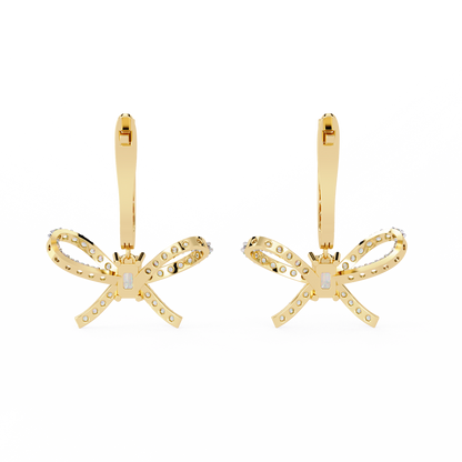 Bella Bow Diamond Drop Earrings