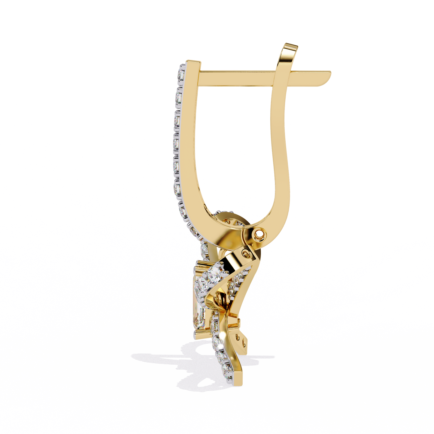 bella bow diamond drop earrings