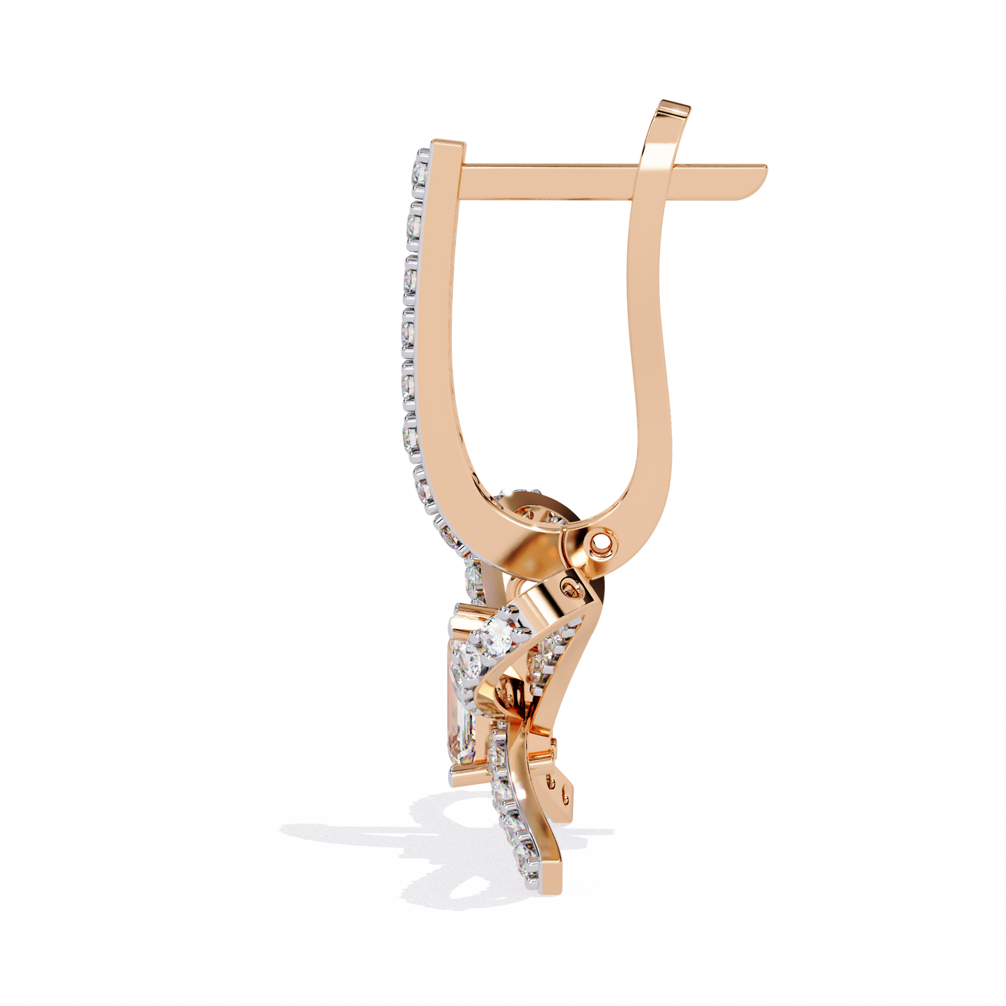 bella bow diamond drop earrings