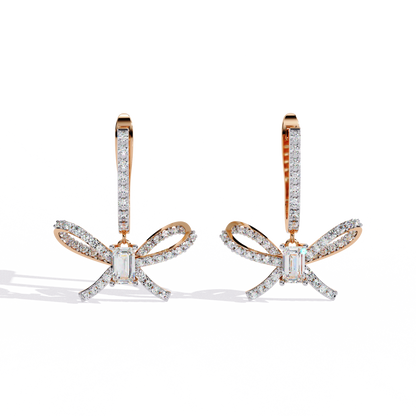 Bella Bow Diamond Drop Earrings