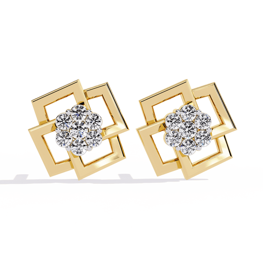 Lattice Luxe Diamond Earrings - Espira Fine Gems