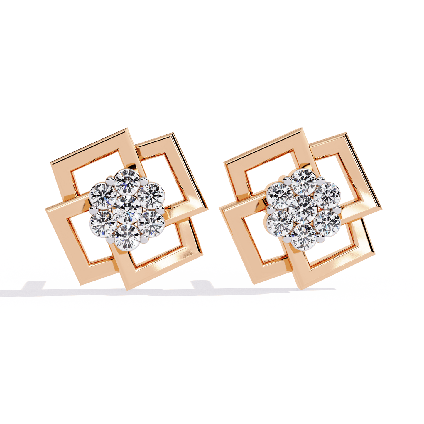 lattice luxe diamond earrings - espira fine gems