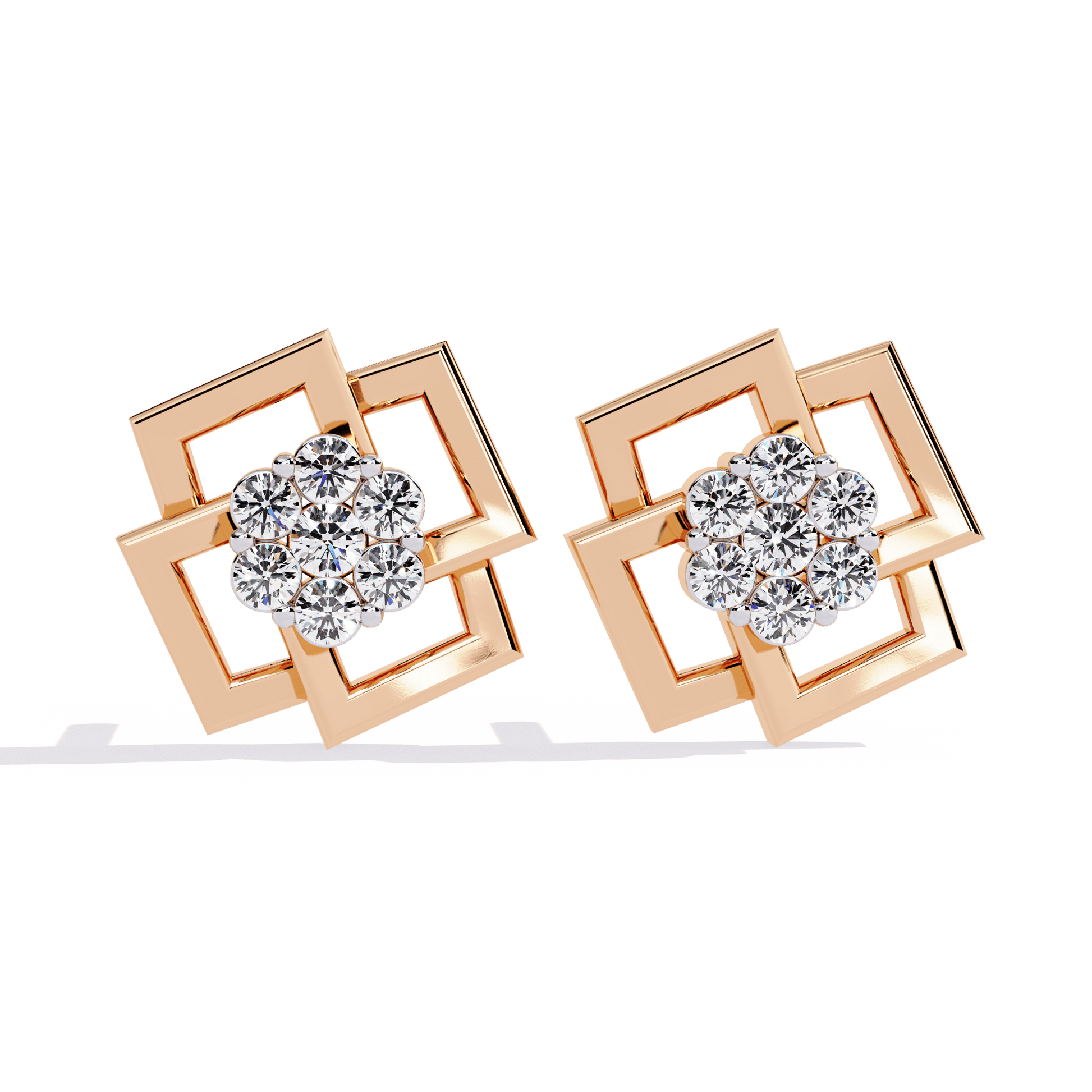 Lattice Luxe Diamond Earrings - Espira Fine Gems