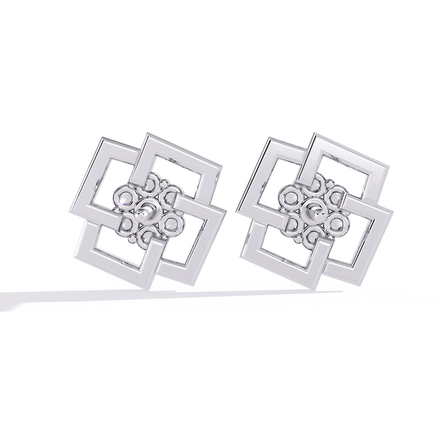 lattice luxe diamond earrings - espira fine gems