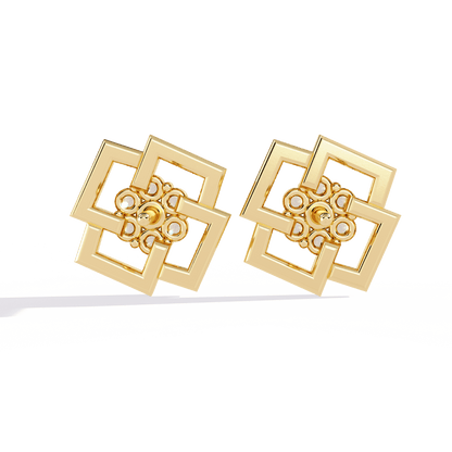 Lattice Luxe Diamond Earrings - Espira Fine Gems