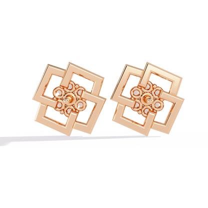 Lattice Luxe Diamond Earrings - Espira Fine Gems