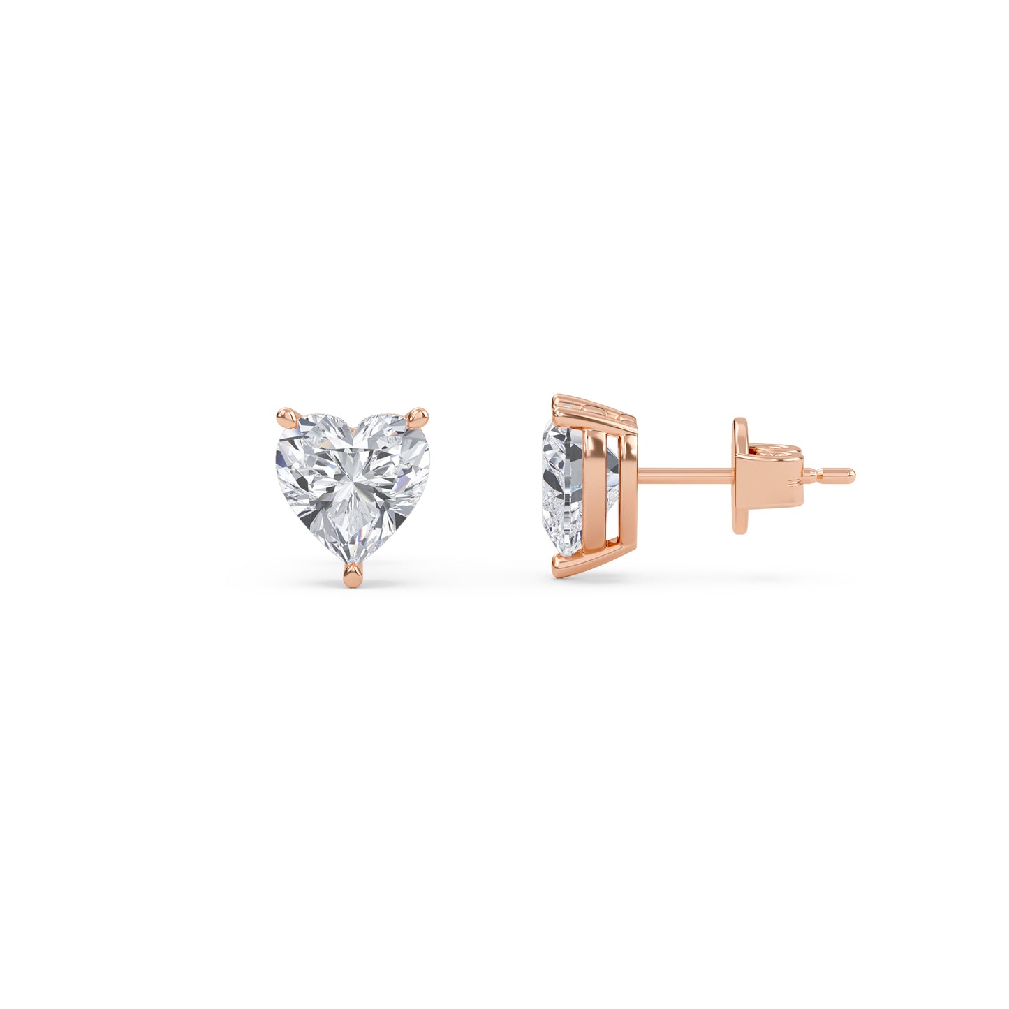 liberty 4 carat (2+2) heart diamond earring - espira fine gems