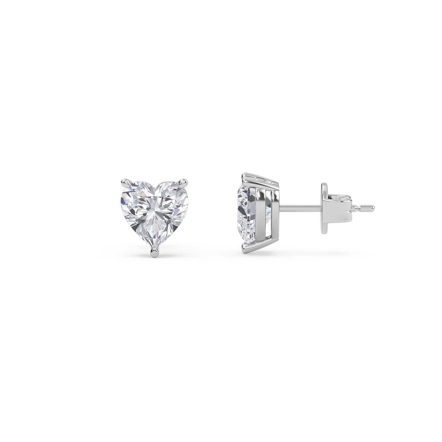 liberty 4 carat (2+2) heart diamond earring - espira fine gems