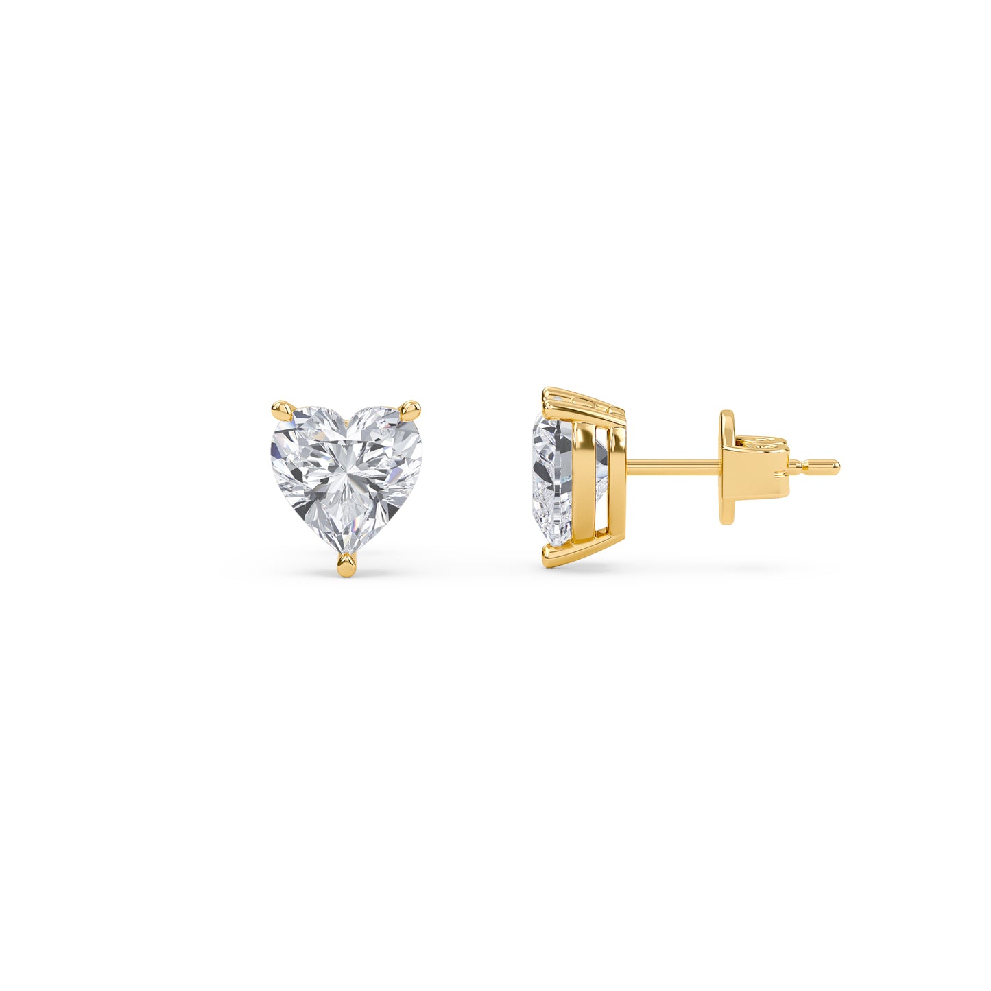 liberty 4 carat (2+2) heart diamond earring - espira fine gems